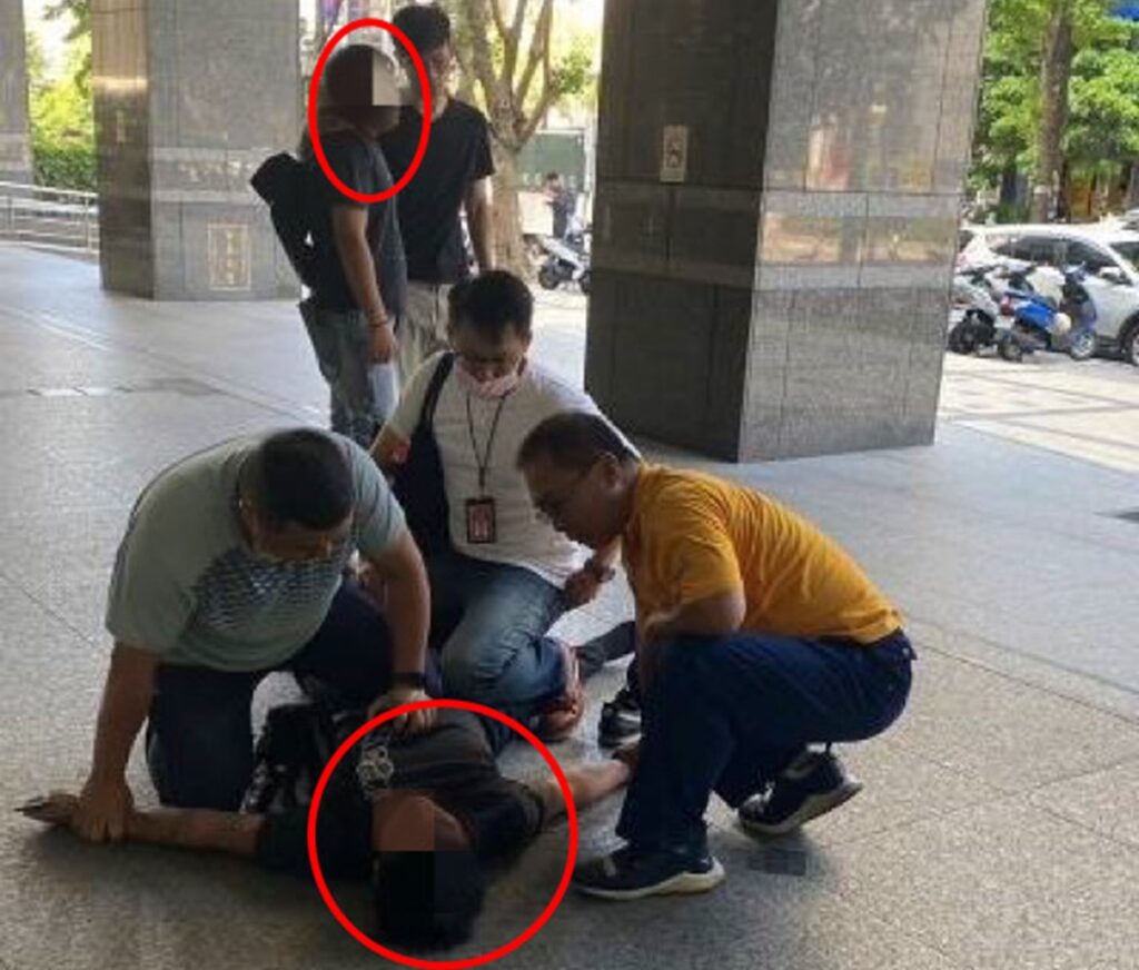 ▲圖說:警方以迅雷不及掩耳速度逮獲另兩名負責收水的陳姓與蕭姓照水共犯 (圖/台中市政府提供)