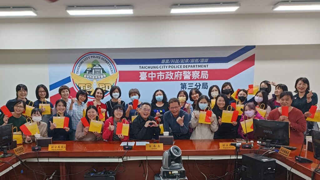 ▲圖說：中警三分局女神們專屬的婦女節午茶約會 （圖／台中市政府提供）