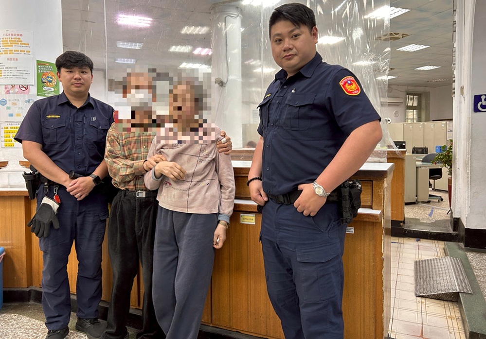 ▲圖說:失智妻自行外出不知去向,「尋人高手」員警出動,迅速尋回 (圖/台中市政府 提供)