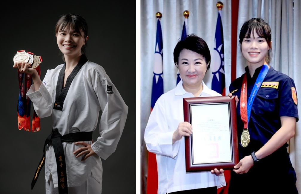 ▲圖說:中市警察局迎來首位女性常訓技術教官 ― 跆拳4段警員王翊馨 (圖/台中市政府 提供)