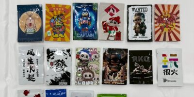 ▲圖說：販毒集團求新求變，藉由蠟筆小新、監獄兔、美國隊長和蝙蝠俠等Q版外包裝吸引年輕人 （圖／台中市政府 提供）