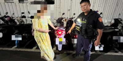 ▲圖說：民權所巡佐林佳賢與警員曾子軒耐心查詢機車路線、地點及停車時間，最後成功尋獲余女愛車 （圖／台中市政府 提供）